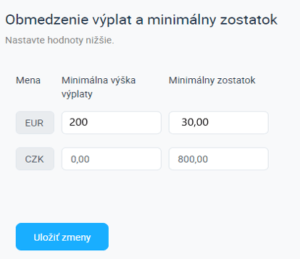 TrustPay - obmedzenie vyplat