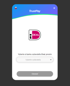 iDeal platobna metoda - vyber